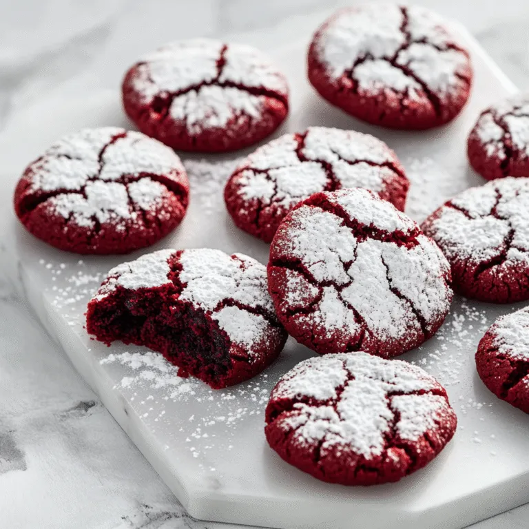Red Velvet Crinkle Cookies
