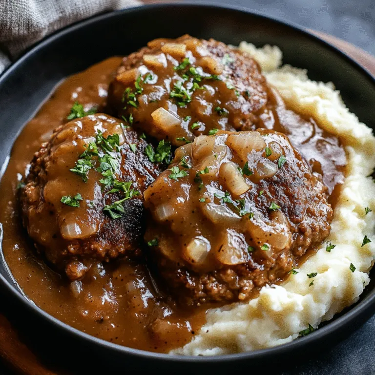Slow-Cooked Turkey Salisbury Steak