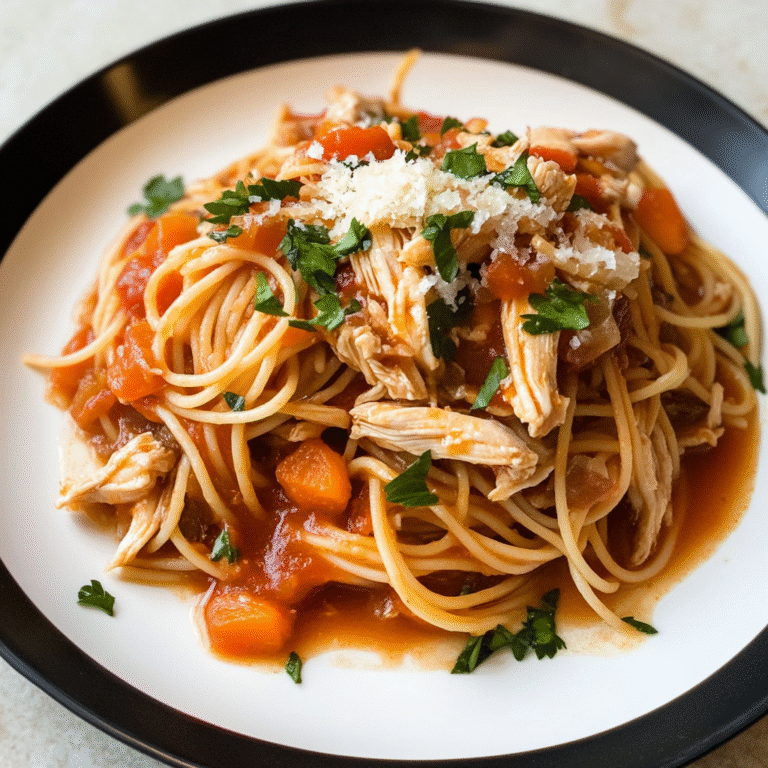 Slow Cooker Chicken Spaghetti Recipe