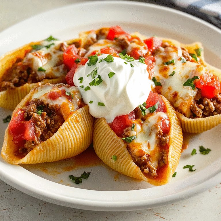 Stuffed Taco Meat Shells