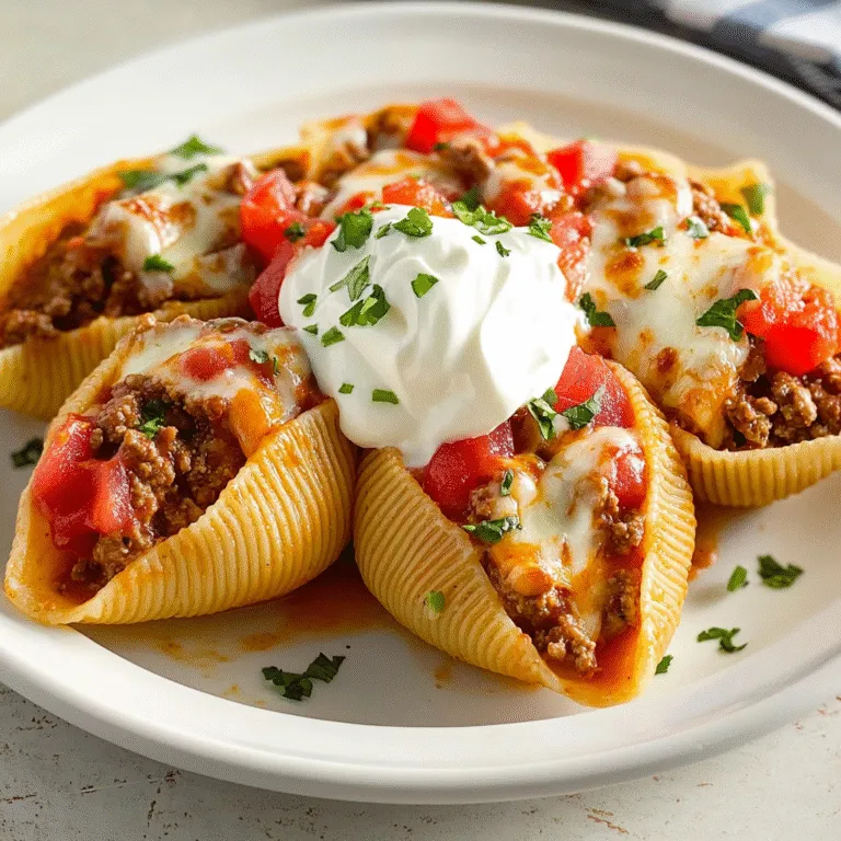 Stuffed Taco Meat Shells