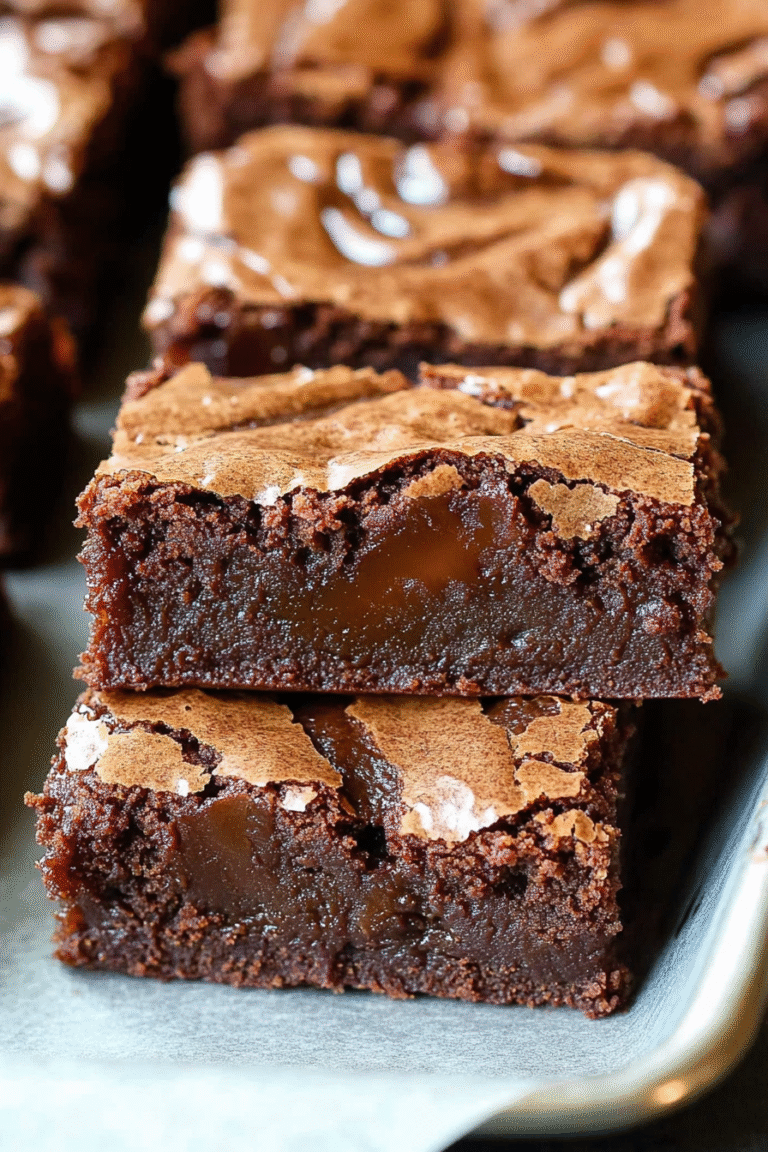 Swirled Caramel Brownies