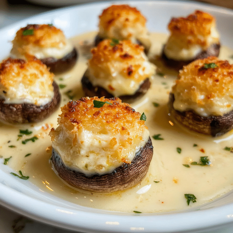 White Cheddar Stuffed Mushrooms